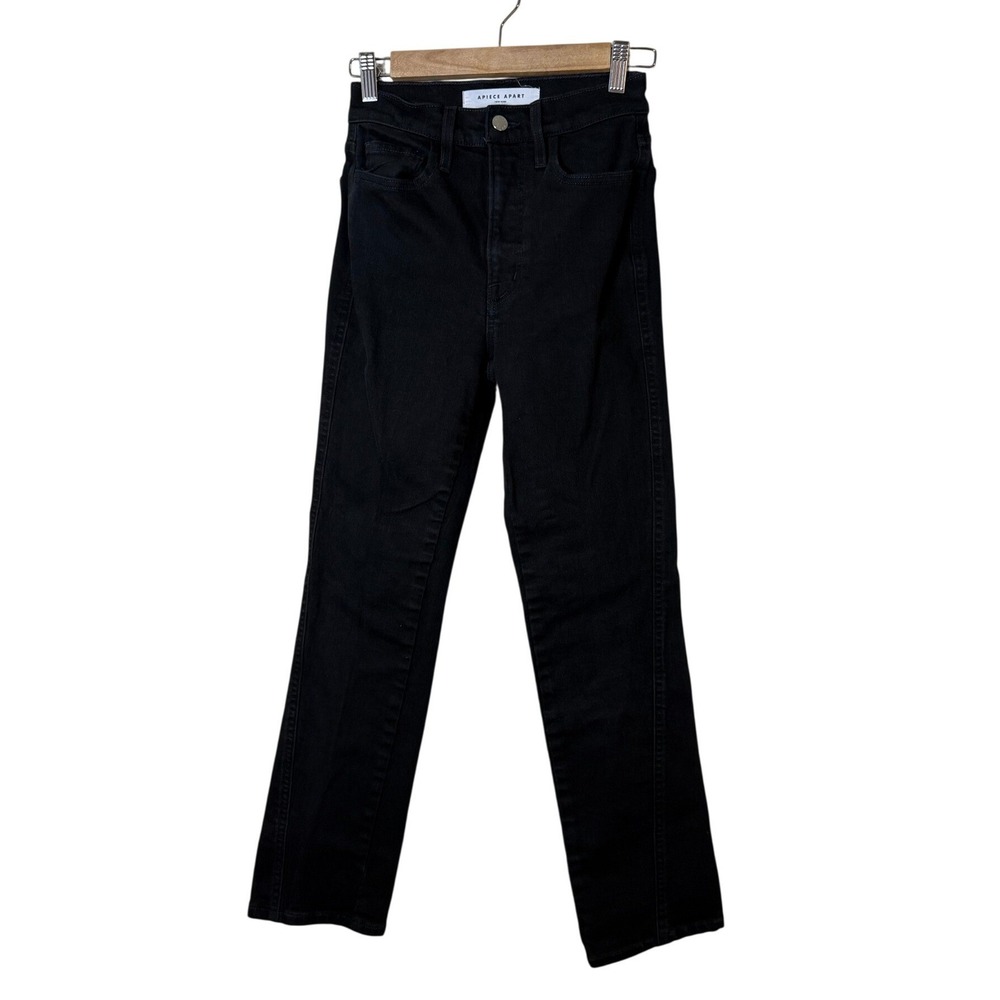 Apiece Apart Women Camilla Jeans‎ 24 Black High Rise Straight Soho Minimalist